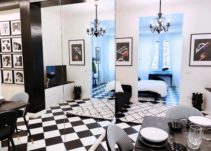 Апартаменты Black And White In Downtown With Ac, Wifi And Subway M1 M2 Airoport Connected, Station Милан