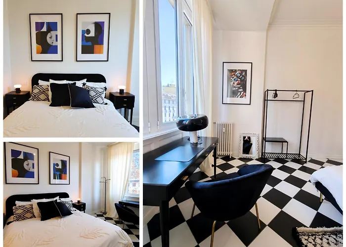 Black And White In Downtown With Ac, Wifi And Subway M1 M2 Airoport Connected, Station Милан